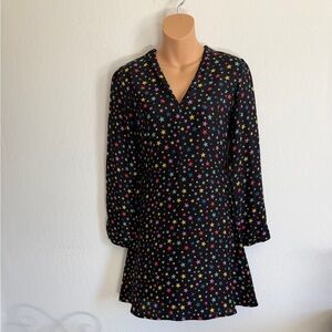 HVN Made With Love 💯 Silk Multi Color Star Dress 2